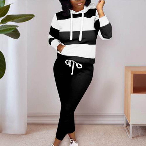 Pantalones Deportivos De Manga Larga Con Capucha A La Moda P