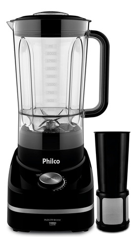 Liquidificador Philco Plq1250p Reverse Turbo 1200w Cor Preto 127V