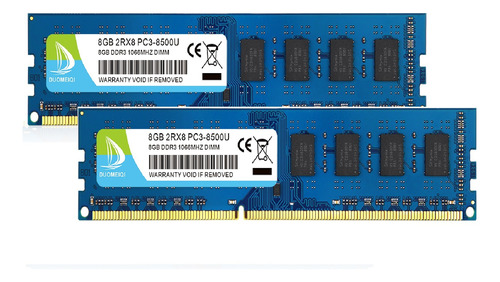 Memoria Ram Duomeiqi Ddr3-1066 Pc3-8500u Verde 16gb (2x8gb)