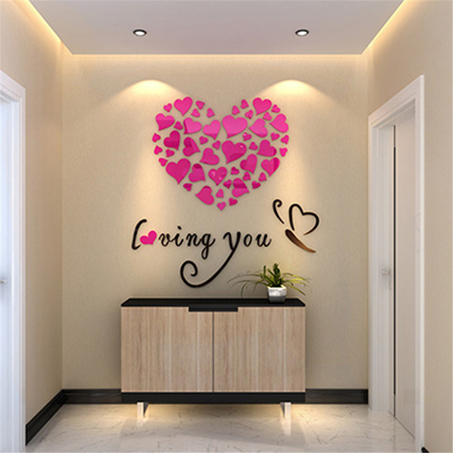 Calcomanía De Vinilo Removible Con Forma De Corazón Con Form