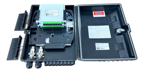 10x Cto Completa Com Splitter Box 1x16 Apc Homologada Anatel