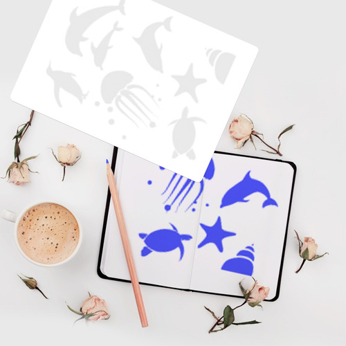 Juego De Plantillas De Dibujo De 12 Piezas Con Estampado De