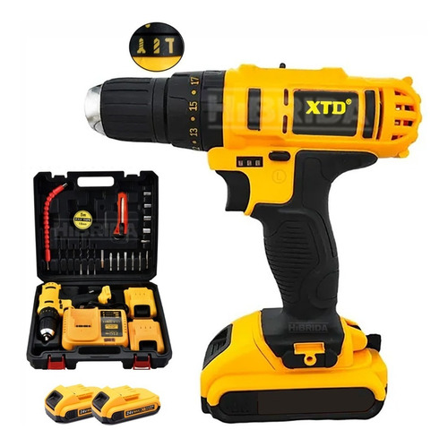 Imagen 1 de 10 de Taladro Percutor 24v Inalambrico Rotomartillo Destornillador