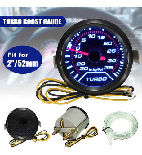 Universal 52mm Coche Medidor De Presión Digital Led Turbo Bo