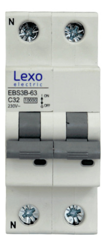 Pack 3un Automatico Bipolar Lexo 2x32a 10k C Certificado Sec