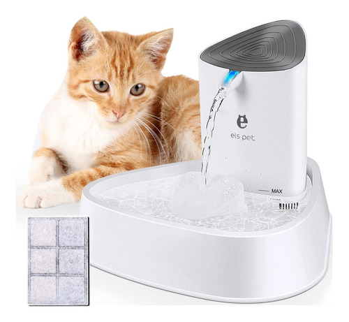 Els Pet Fuente De Agua Para Gatos Con Led, Fuente De Agua Au