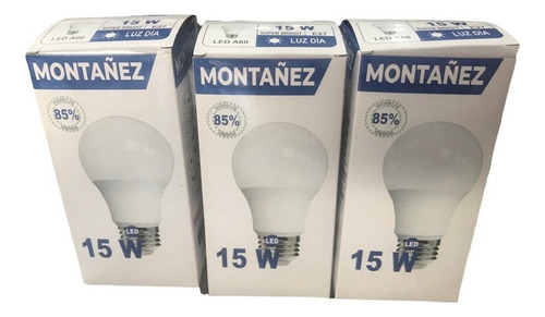 Focos Led 15 W Luz Blanca Fria Paquete De 3 Focos