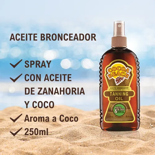 Cocoa Beach Bronceador Aceite Coco 250 Ml Pack 8 Unidades