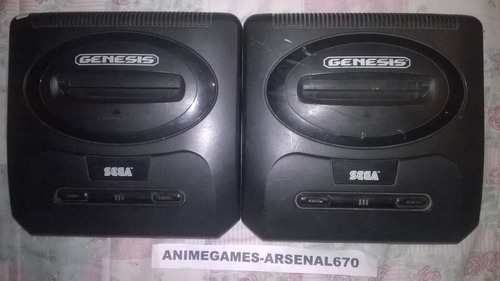 1 Sega Genesis Modelo 2 Con 4 Juegos Sonic Aladin Mortal Pac