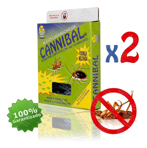 Veneno Mata Cucaracha Cannibal 2 Cajas Exterminador Plaga