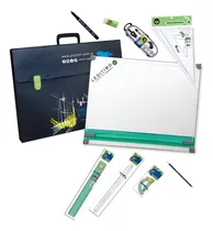 Comprar Kit Pizzini Tablero Dibujo 50x60 Sin Atril Con Set De Útiles Para Dibujo Técnico