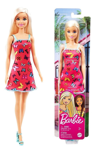 Barbie Muñeca Articulada Nueva Original Rubia Con Vestidito