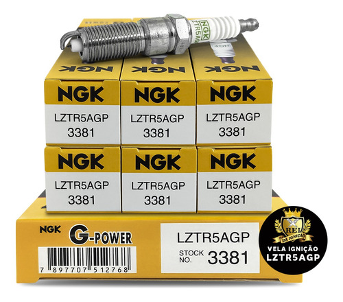 Jogo De Vela Ngk Platinum Gpower Dodge Journey 2.7 V6 Lztr5agp