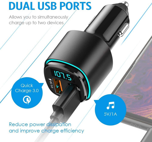 Transmisor Fm Receptor Bluetooth Audio Auto Bc41 Criacr