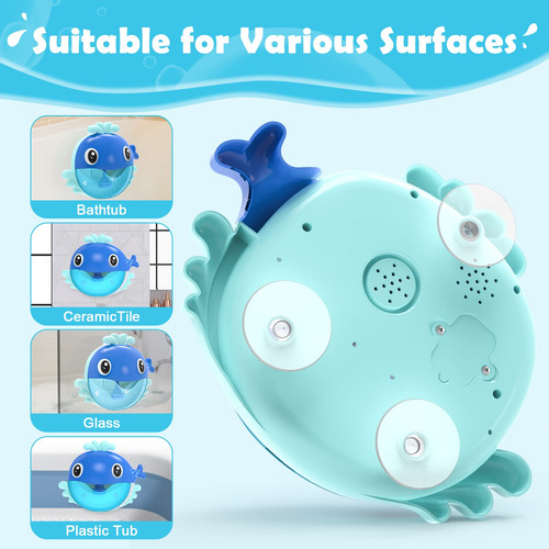 Máquina Burbujas Baño Ballena, Juguetes Hora Baño Niños Color