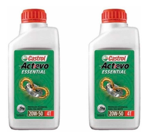 Óleo Moto Castrol Actevo Essential 20w50  (2 Litros) Mineral