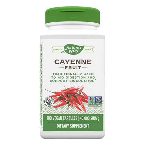 Cayenne Pepper 180 Veg Caps 40000 Hu Pimenton Salud Corazon