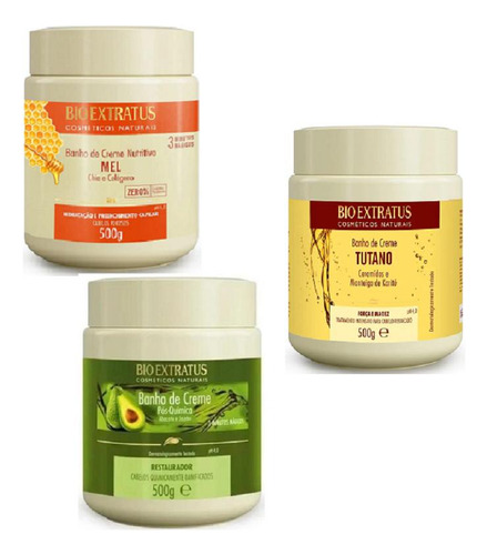 Kit Cronograma Capilar Nutrição Mel + Tutano + Pós 500 Gr
