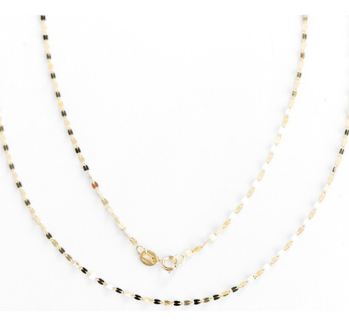 Cadena De Oro Italiano 10k, Estilo Grano De Café, 40 Cm Color Dorado