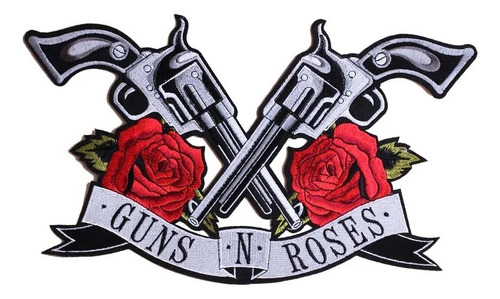 Parche Bordado Guns And Roses Termoadhesivo Ropa Chaqueta