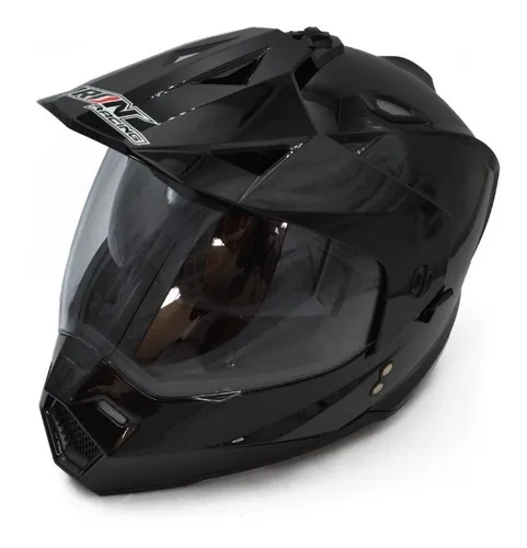 Casco para Motociclista Iron Racing Cross Mediano Negro