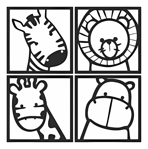 Cuadros De Animales Para Bebés Set 4 Piezas (Usado)