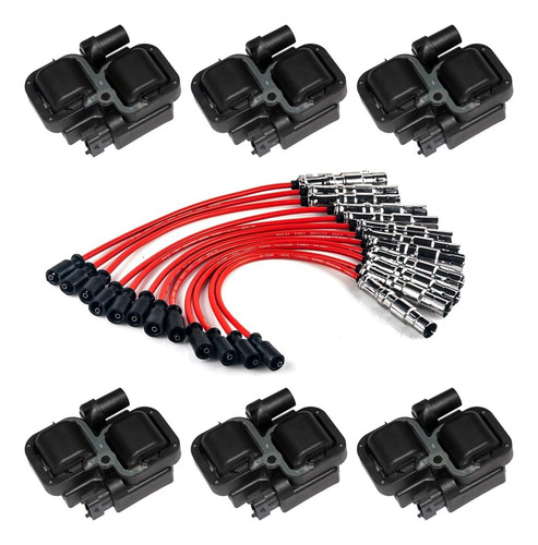 Juego De 6 Bobinas De Encendido 12 Juegos De Cables De Bují