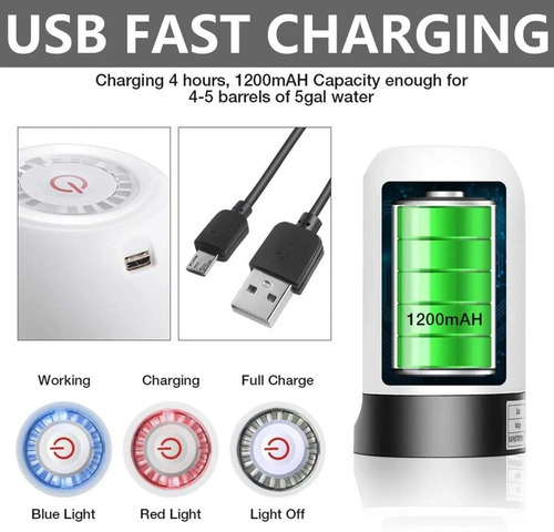 Imagen 9 de 10 de Pack X10 Dispenser Usb Bomba De Agua Bidon Automatico