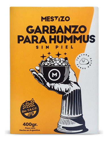Garbanzo Sin Piel Para Hummus Mestizo Libre De Gluten 400gr