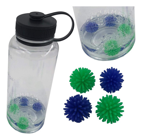 Brushballs (4 Pk X2) 8 Total Botella De Agua Bolas De C...