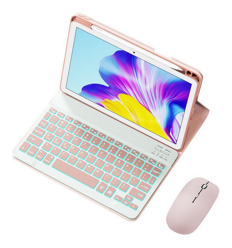 Funda Teclado Rgb Para Huawei Matepad T10 T10s Ratón Ñ H101a