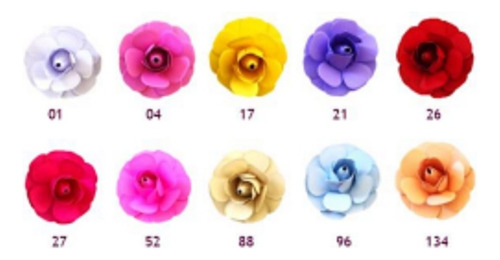 Flor De Papel Coloridas Para Decoração De Festas Kit Com 3un