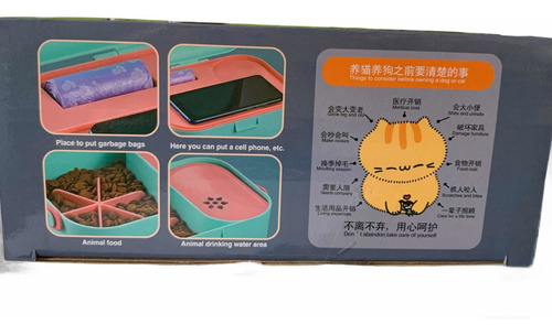 Lonchera Plato Bebedero Portátil Para Mascotas Food Box