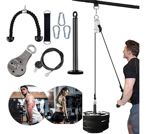 Equipo Fitness Diy Gimnasio Polea Cable Brazo Biceps Triceps