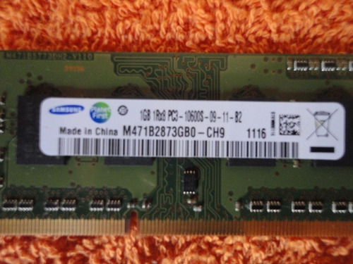 Imagen 3 de 4 de Memoria Para Laptop O Mini-laptop 1gb 1rx8 Pc3-10600s