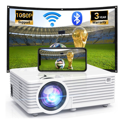 Proyector Con Wifi Y Bluetooth, Proyector De Películas Con