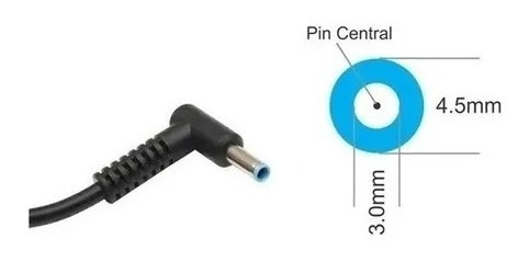 Imagen 3 de 5 de Cargador Para Laptop Hp 19.5v 2.31a 45w Punta Azul Calidad