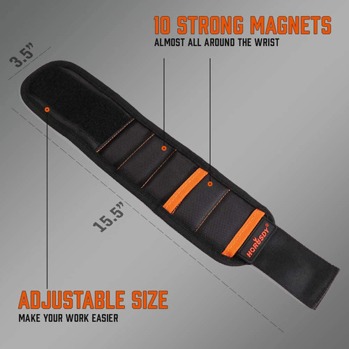 Pulsera Magnética Y Agarre Universal Para Tornillos Clavos