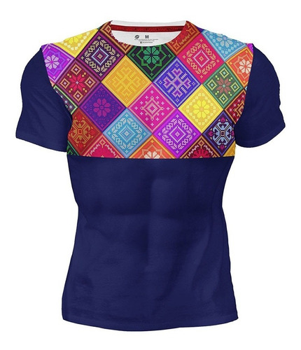 Playera Sublimada Full Print Caballero Viva Mi Tierra 21 