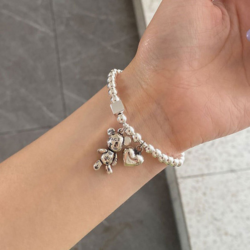 925 Sterling Silver Bracelets For Women String Of Beads