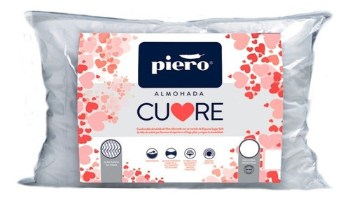 Almohada Piero Cuore 90x50 Fibra Con Corazón De Espuma