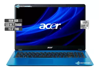Portatil Acer Intel Core I3 Ssd 256gb Ram 8gb Led 15.6 Fhd