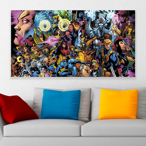 Cuadro Decorativo X-men Heroes Marvel Art 80x50cm