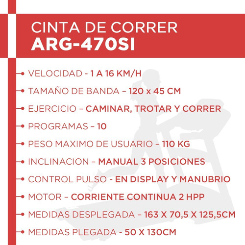 Cinta Caminadora Electrica Plegables 16km Nuevas 470si Motor