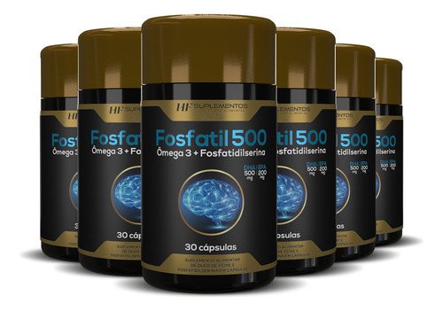 6x Fosfatil 500 Omega 3 + Fosfatildiserina 30caps Hf