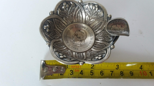 Imagem 5 de 6 de Cinzeiro Em Prata Moedas De 2000 Reis De 1908