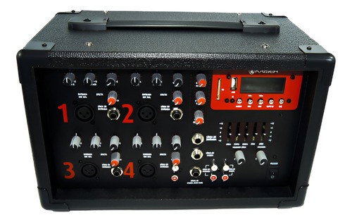 Kaiser Consola Amplificada 800w Pmpo 4 Canales Y Ecualizador