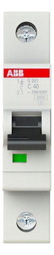 Interruptor Termomagnético Abb 1p In 40a 6ka Curva C- S201-c