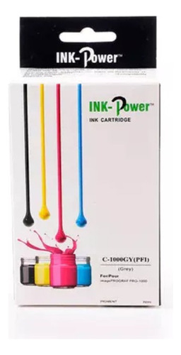 Tinta Pfi-1000 Gy Gris Compatible Con Imageprograf Pro-1000