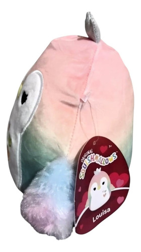 Peluche Squishmallows Pingüino Arcoiris San Valentín 20 Cm
